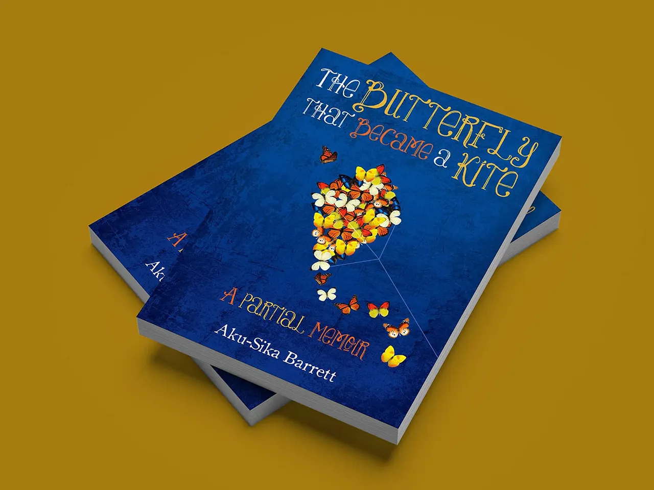 book mockup the butterfly kite memoir