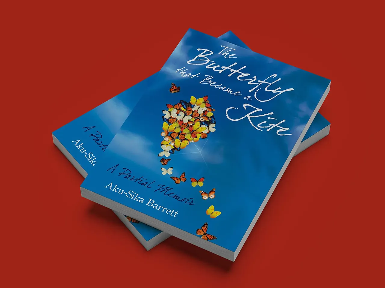 book mockup the butterfly kite memoir