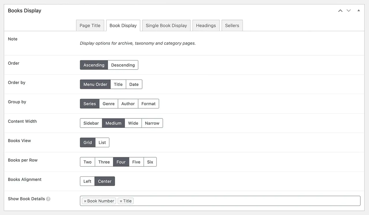 Kresley Cole website admin settings page