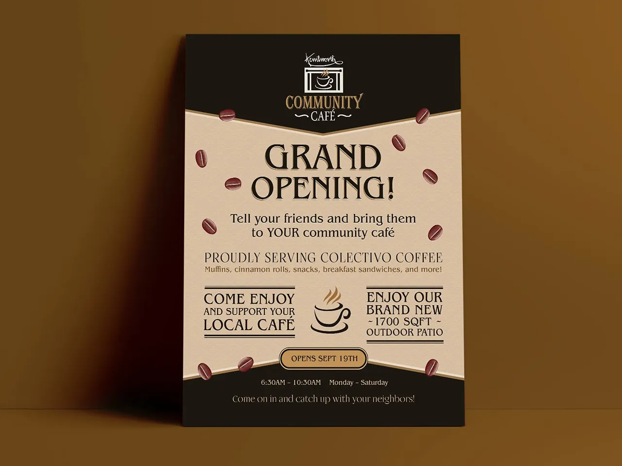 Kenilworth Park District Community Café flyer