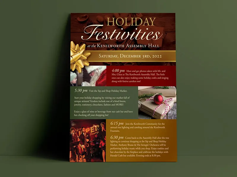 Kenilworth Park District holiday festivities flyer