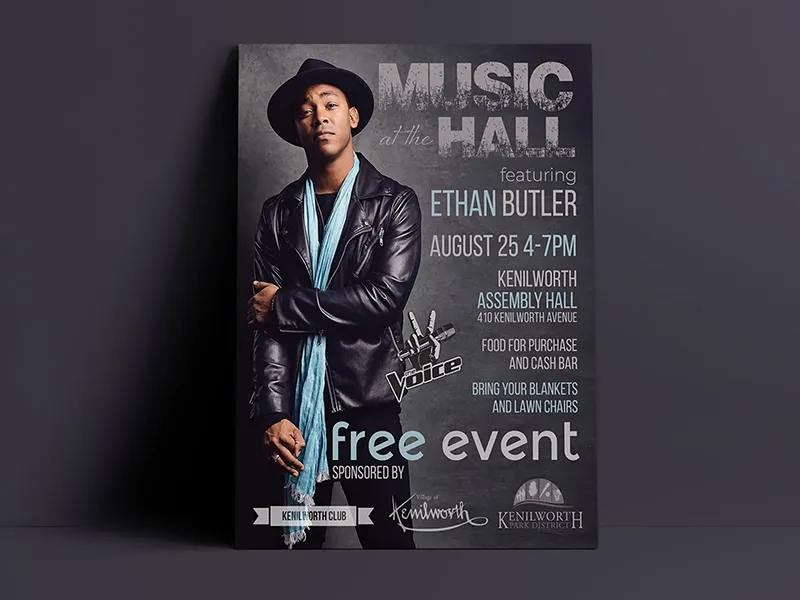 Kenilworth Park District Ethan Butler music flyer