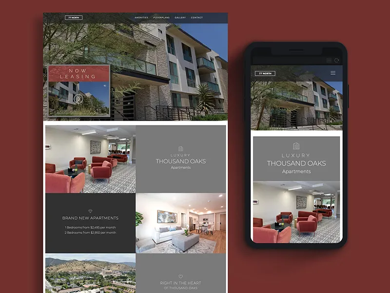 77 North website screen capture
