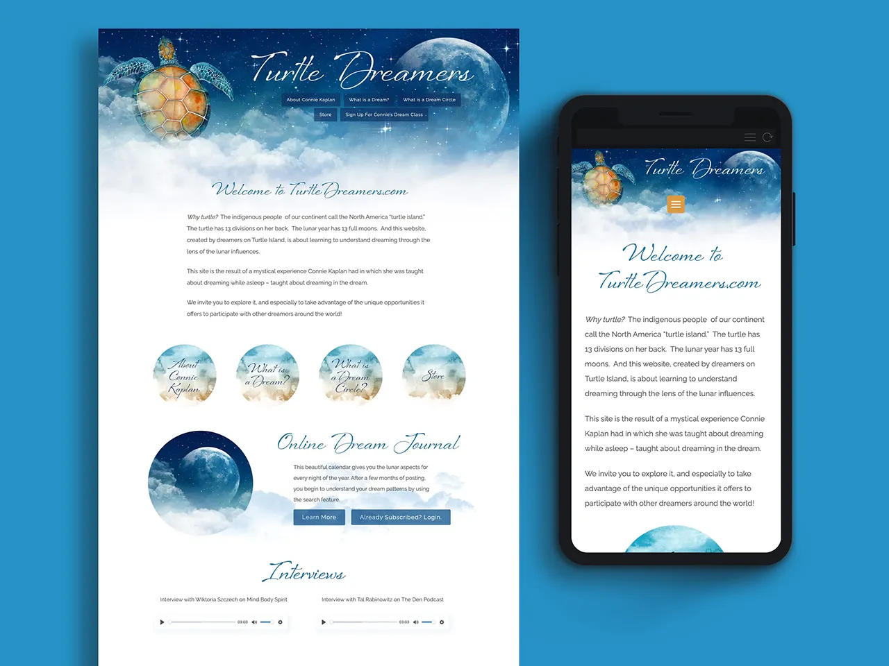 Turtle Dreamers website screen capture